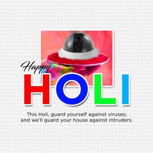 Holi Security Camera Promotion Advertisement For Telegram