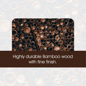 Close-up of highly durable bamboo wood with a fine finish.