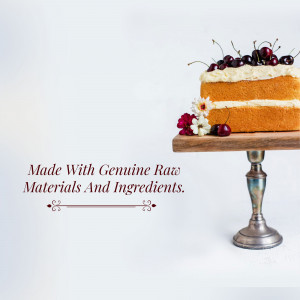 A beautifully decorated vanilla cake with fresh cherries on a vintage cake stand.