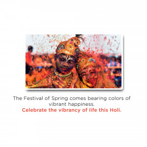 Two people covered in colorful powder during Holi festival