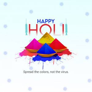 Happy Holi - Spread Colors, Not The Virus Poster For Pinterest