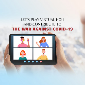 Virtual Holi Celebration For COVID-19 Support Post For Twitter