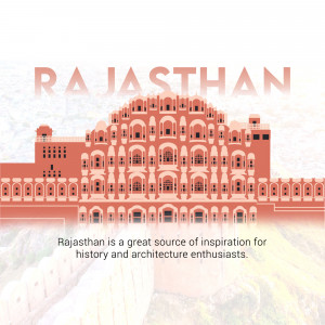 Illustration of Hawa Mahal, Jaipur, Rajasthan