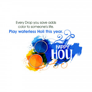 Waterless Holi Celebration Marketing Image For Google Business Profile