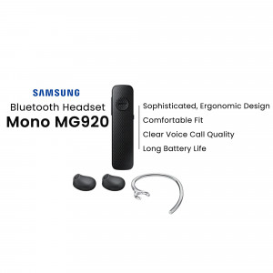 Samsung Mono MG920 Bluetooth Headset with accessories
