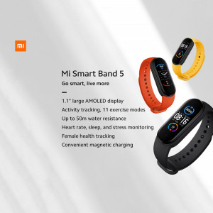Xiaomi Mi Smart Band 5 in multiple colors