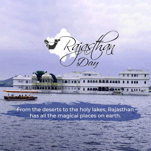 Rajasthan Day image featuring Lake Palace Udaipur