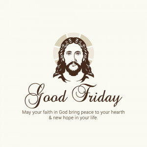 Portrait of Jesus Christ with the text 'Good Friday'