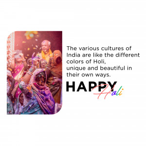 People celebrating Holi, the Indian festival of colors, with vibrant powders and joyful expressions.