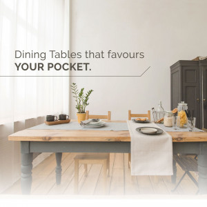 Dining table setting with breakfast items in a bright room