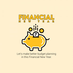 Piggy bank with rupee symbol for Financial New Year