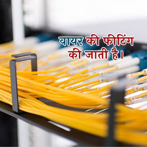 Close-up of yellow network cables neatly organized in a server rack.