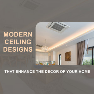 Modern ceiling design with recessed lighting and cove lighting