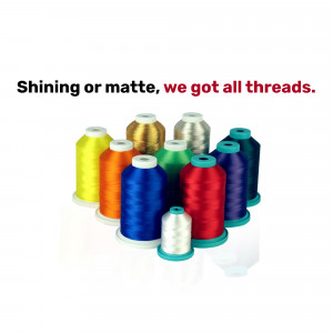 A collection of colorful embroidery threads in various shades.