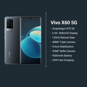 Vivo X60 5G smartphone with key specifications