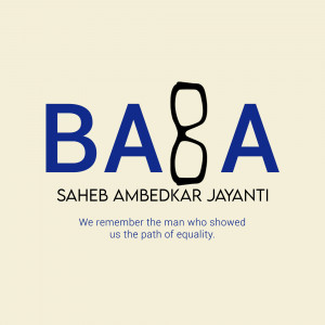 Text graphic commemorating Saheb Ambedkar Jayanti