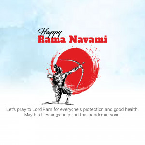 Rama Navami greeting with Lord Rama image