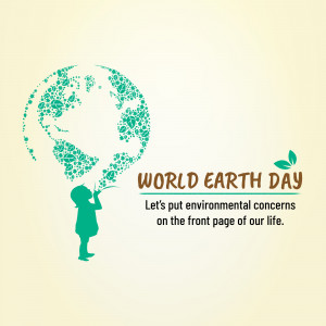 Silhouette of a child blowing bubbles forming the Earth for World Earth Day
