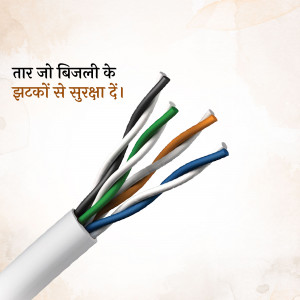 Close-up of cut electrical wires with color-coded insulation