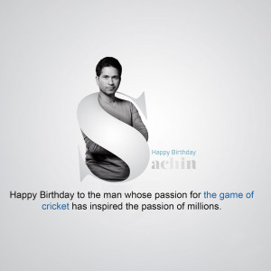 Sachin Tendulkar birthday tribute image