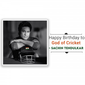 Sachin Tendulkar birthday tribute image