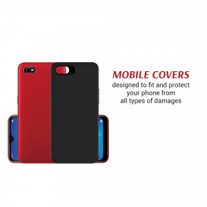 Red mobile phone cover with text 'MOBILE COVERS'