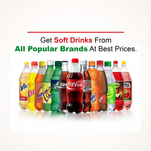 Collection of popular soft drink bottles including Coca-Cola, Sprite, Fanta, and more.