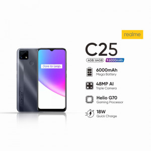 Realme C25 smartphone with 6000mAh battery and 48MP camera