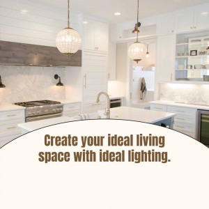 Bright and airy kitchen with white cabinets, marble backsplash, and pendant lighting.