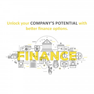 Finance options illustration with icons representing growth and investment.