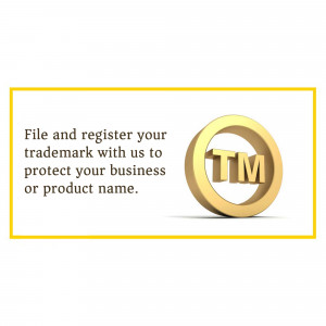 Gold Trademark Symbol with Text