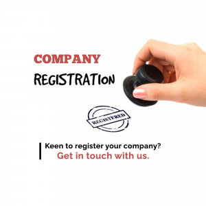 Hand stamping 'Registered' on company registration document