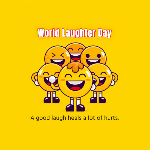 Illustration of smiling emojis for World Laughter Day