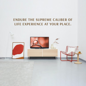 LG OLED TV displayed in a modern living room setting