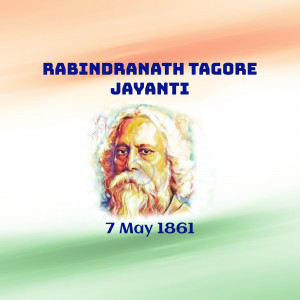 Image commemorating Rabindranath Tagore's birthday
