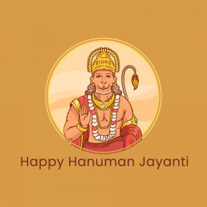 Illustration of Lord Hanuman for Hanuman Jayanti