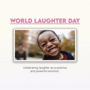 A smiling young boy celebrating World Laughter Day