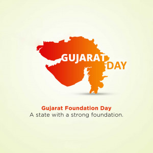 Gujarat Day map with text