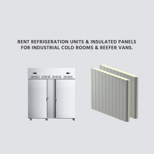 Image of refrigeration units and insulated panels for industrial cold rooms and reefer vans.