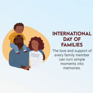 Illustration of a family celebrating International Day of Families