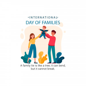 Illustration of a family celebrating International Day of Families