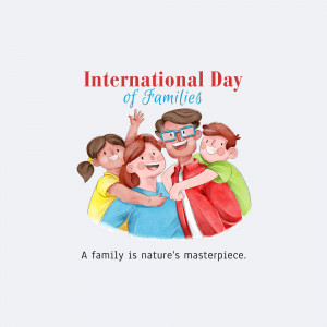 Illustration of a happy family celebrating International Day of Families