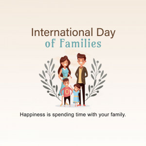 Illustration of a family with the text 'International Day of Families'