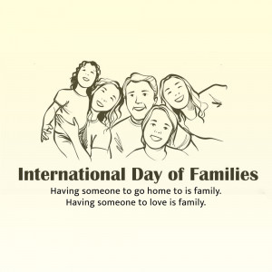 Illustration of a family with the text 'International Day of Families'