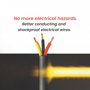 Electrical wires with shockproof coating