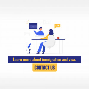 Illustration of a person consulting with an immigration expert online.
