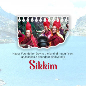 Buddhist monks celebrating Foundation Day in Sikkim