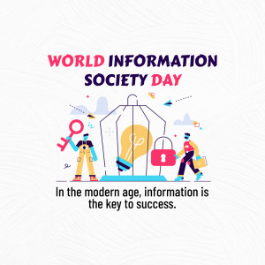 Illustration depicting people with keys and a lightbulb representing information and success.