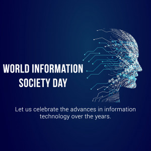 Digital human head representing World Information Society Day