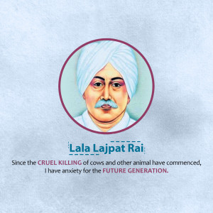 Portrait of Lala Lajpat Rai, an Indian independence activist